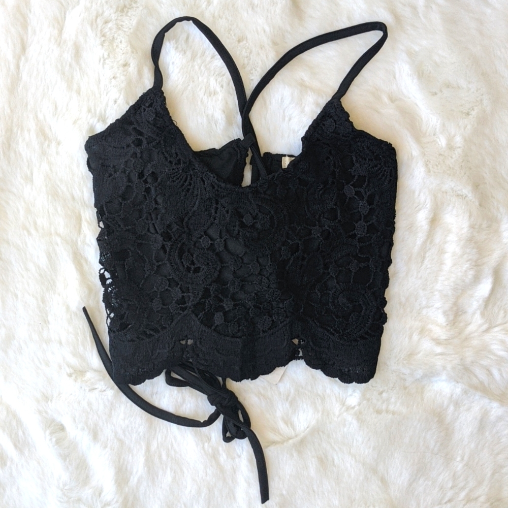 Bralette Lace Top Black